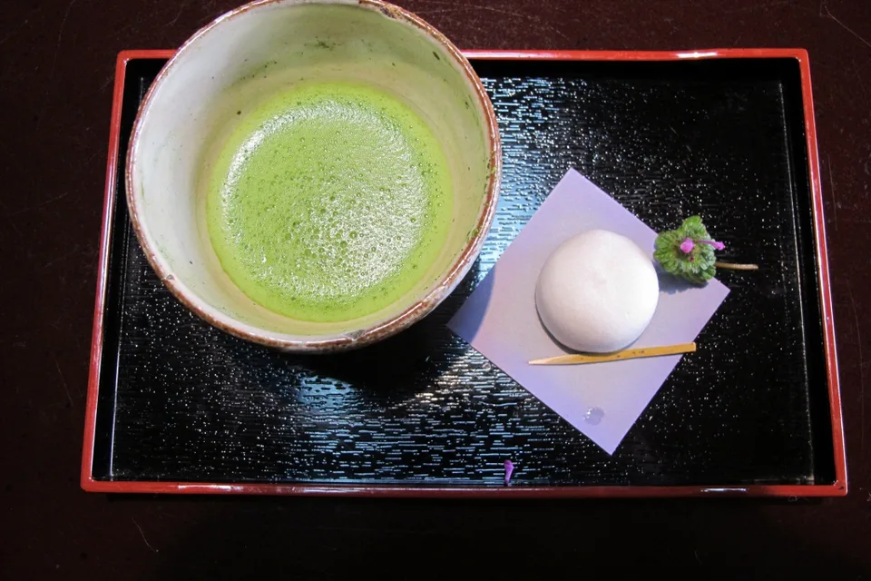 抹茶与和菓子
